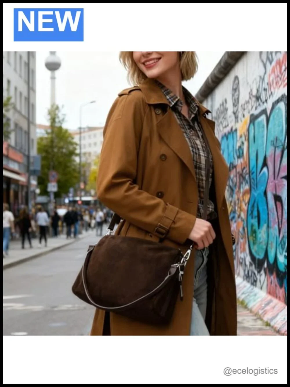 Faux Suede Slouchy Hobo Bag Crossbody Shoulder Purse w Adjustable Strap